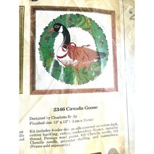 Canada Goose Christmas Embroidery Kit Creative Circle Vintage 1988